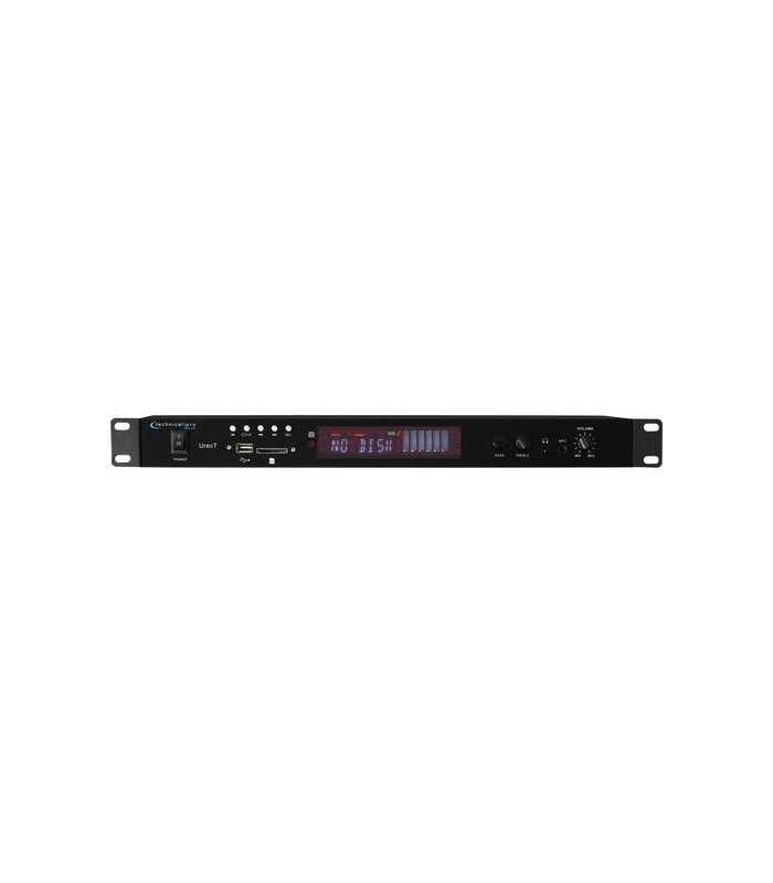 Technical Pro UREC7 Professional Rack Mountable USB/SD Recording Deck (Black)
