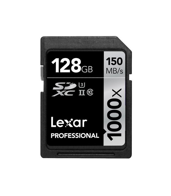 Lexar 128GB Professional 1000x UHS-II SDXC Memory Card (Class 10, UHS Speed Class 3)