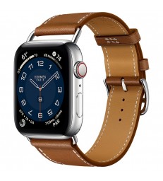 Apple Watch Series 6 Hermès Silver Stainless Steel Case with Attelage Single Tour