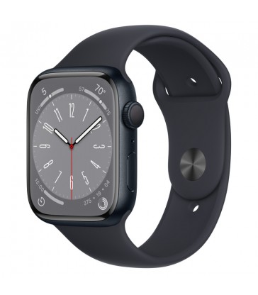 Apple Watch Series 8 Midnight Aluminum Case with Sport Band